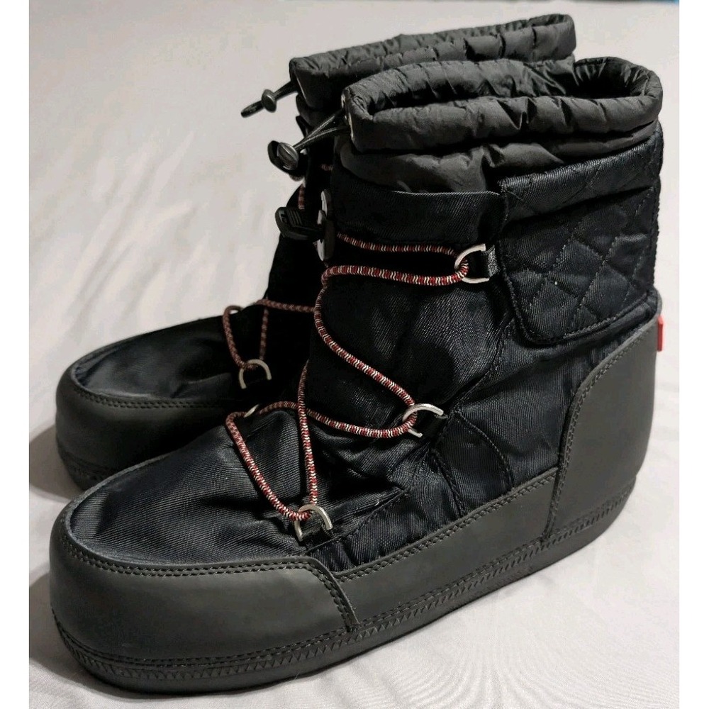 Hunter Original Insulated Short Snow Boots Womens 9 Black Ankle Boots 77GS
